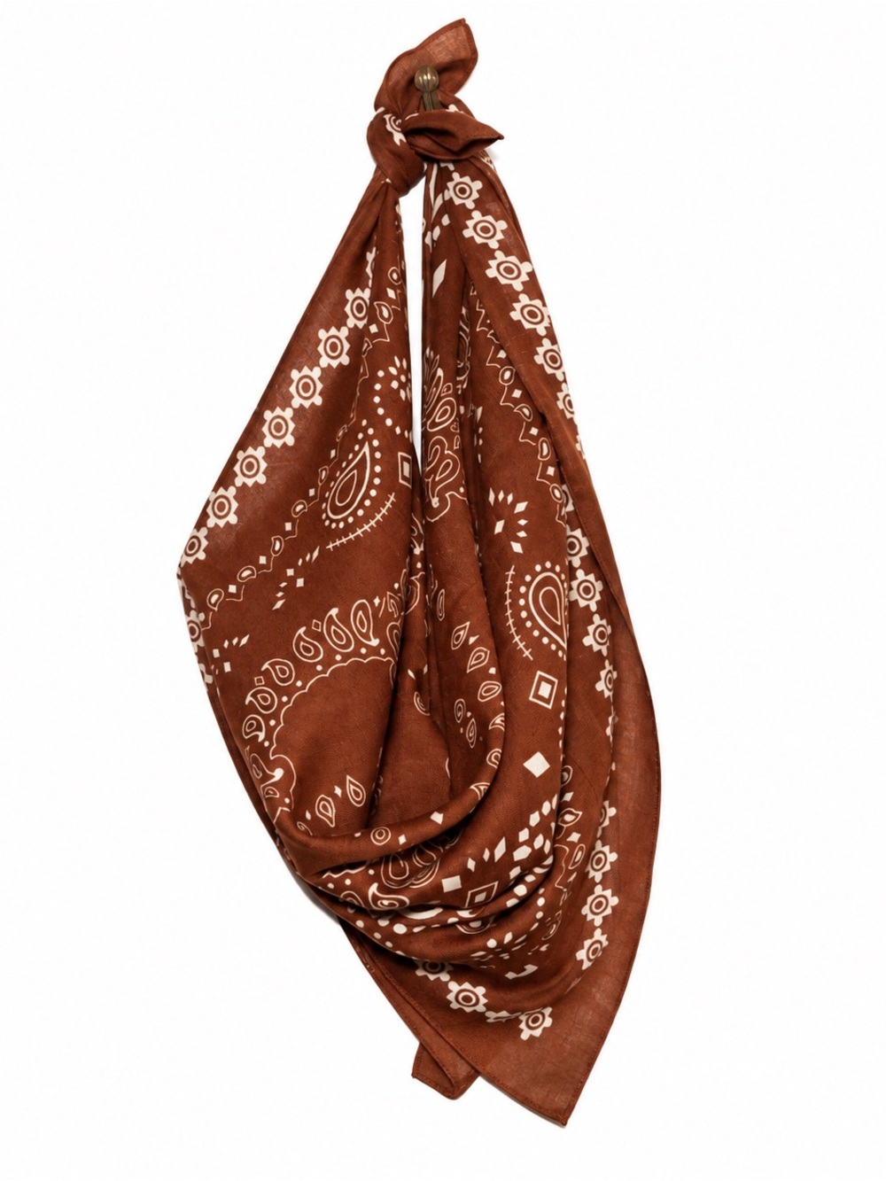 Western Boho Cowboy Neck Scarf Ranch Rodeo Paisley Cowgirl Hair Accessory - Picture 4 of 6